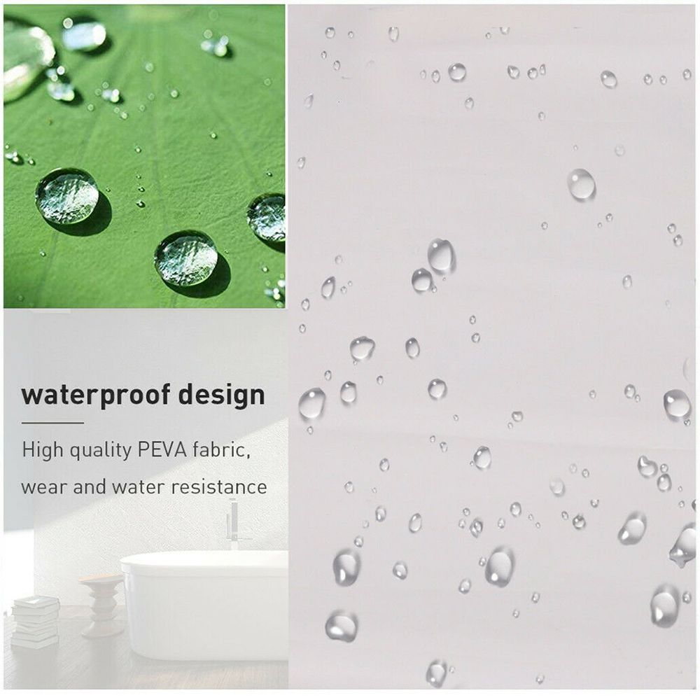 New With 12 Hooks Home Living Bathroom Screens Shower Curtain Bathtub Curtains PEVA Thicken