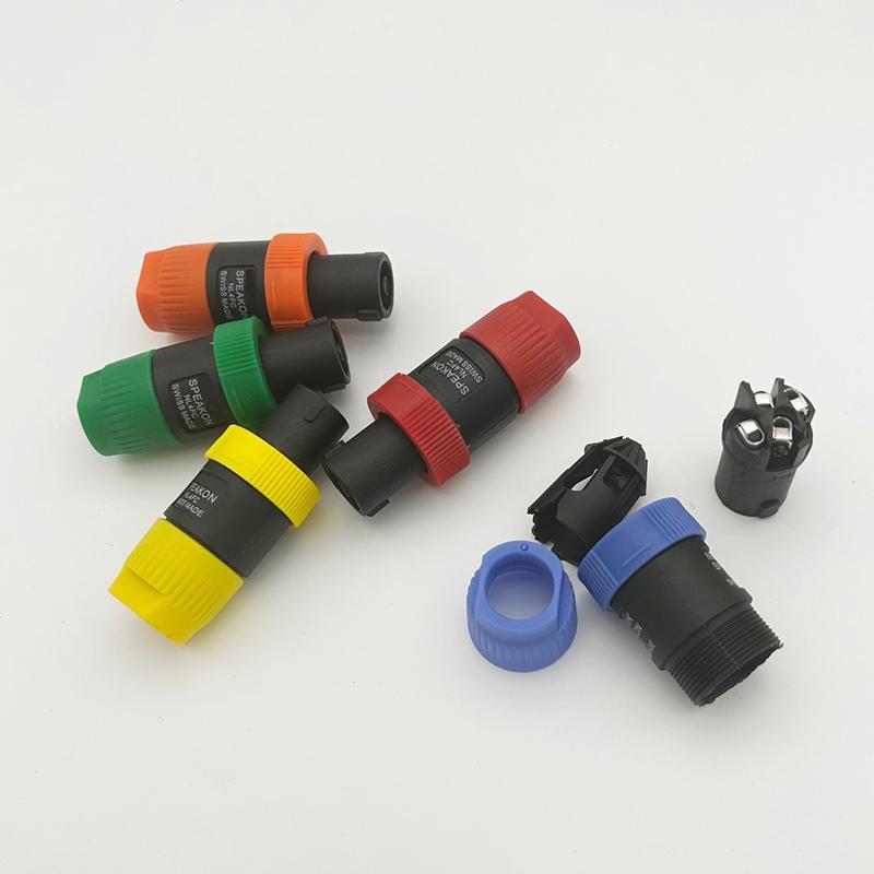 1Pcs Nl4Fc 4Pins Professional Speakon Male Plug Compatible Audio Speaker Audio Amplifier Cable Connector Professional Plug