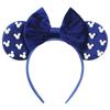 Pearls 3.3"Mouse Ears Headband 5‘’ Velvet Bow Hairband For Girls Festival Party Cosplay DIY Hair Accessories Women Gifts