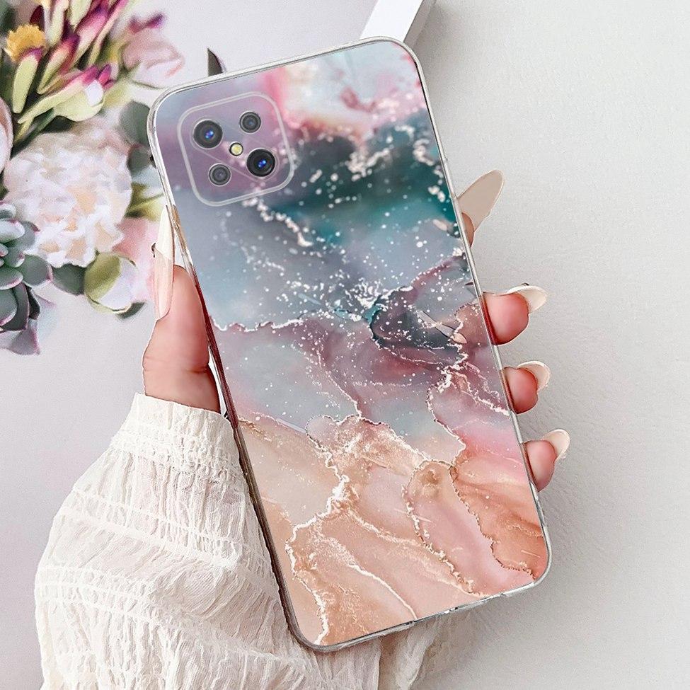 Прозрачный чехол-крышка для Oppo Reno 4Z 5G CPH2065 Милый Кот Модные Цветы Расписанный Мягкий Задний Чехол Для Телефона Oppo Reno4 Z 5G