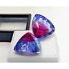 Natural Pitambari Sapphire Earring Making Trillion Cut 39-40 Ct Pair Gemstone