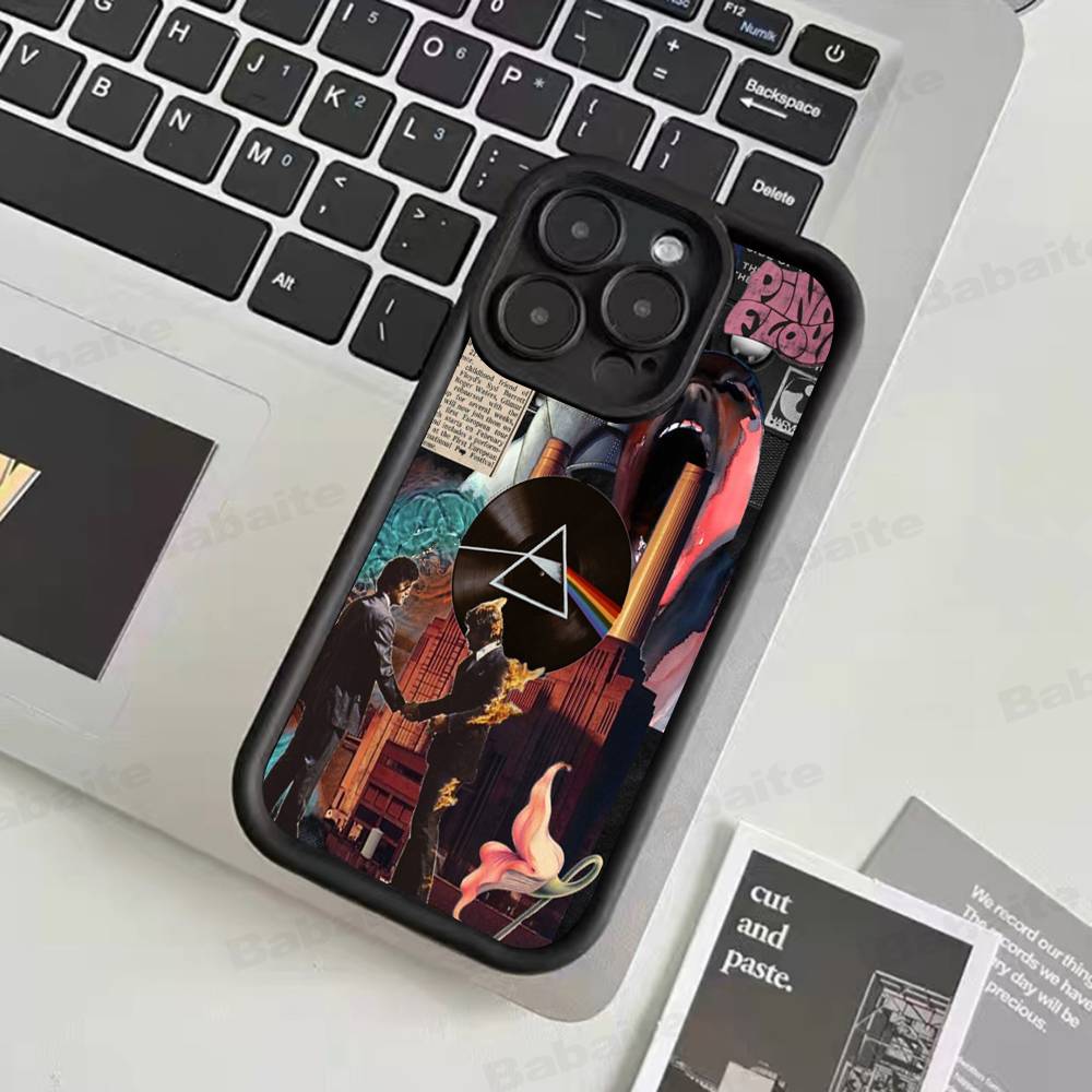 P-Pink-F-Floyds Rock Band For iPhone 17 15 13 12 11 14 Pro Max X XR XS 16 Plus Shockproof Candy Back Cover