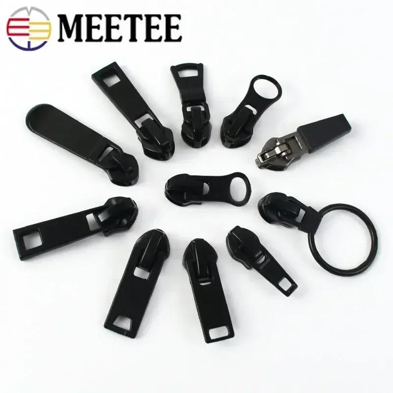 5/10 шт. Meetee 5# Водонепроницаемый бегунок с обратной молнией для нейлоновых молний, невидимая головка бегунка для молнии, швейная фурнитура для одежды