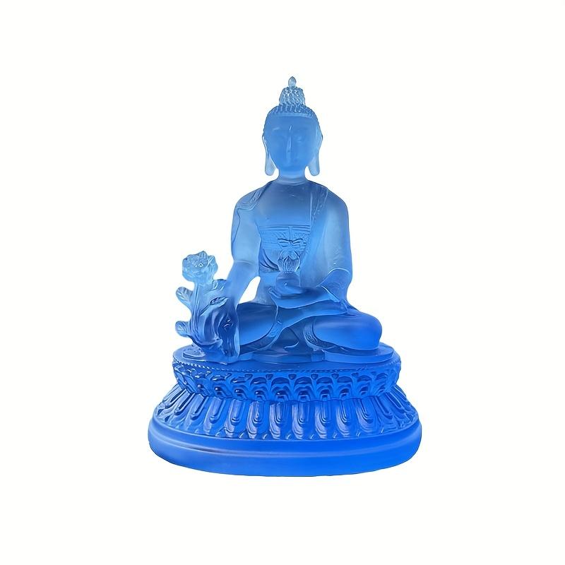 1pc Classic Resin Buddha Statue Ornament, Symbolizing Good Luck & Spiritual Enlightenment, Floor Placement