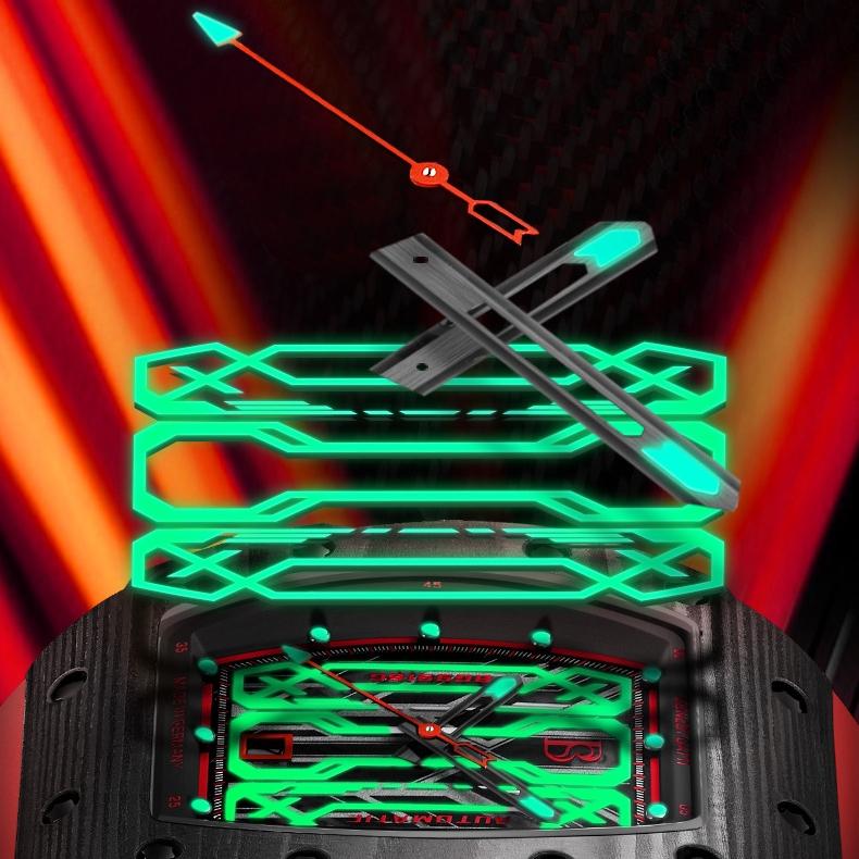 Часы Bonest Gatti из углеродного волокна, крутые мужские механические часы, индивидуальные модные роскошные часы