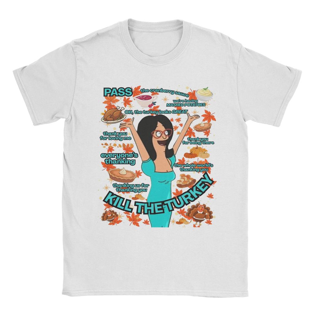 Mens Womens B-Bob Burgers Thanksgiving Song  T Shirt 100% Cotton Graphic Printed T-Shirt Happy Thanksgiving  Clothing Outfits