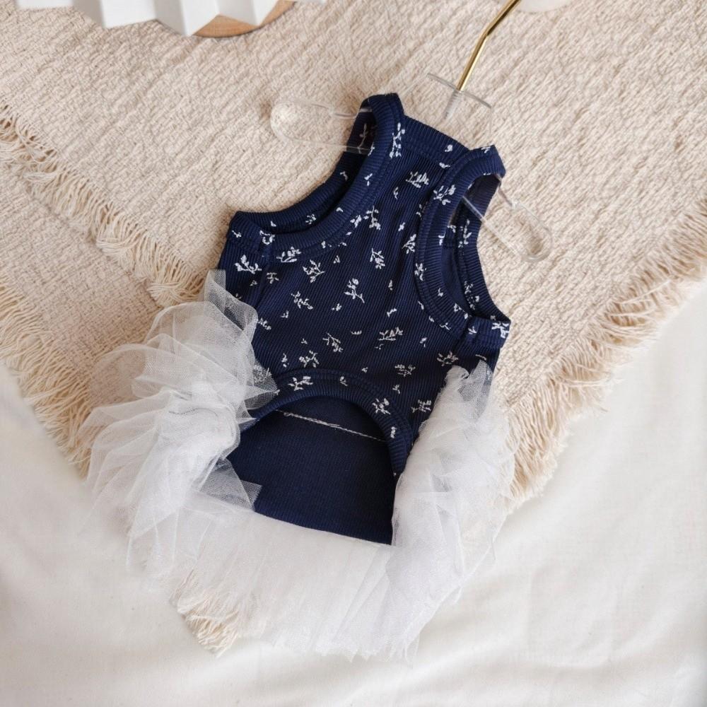 Small Flowers Puppy Tutu Dress Korean Style Pet Apparel New Dog Princess Dress  for Kittens