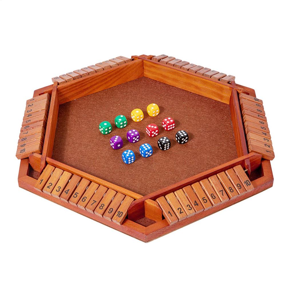 Настольная игра Shut The Box 6-гранная деревянная настольная игрушка игра для семейного развлечения барные принадлежности для вечеринок для детей и взрослых