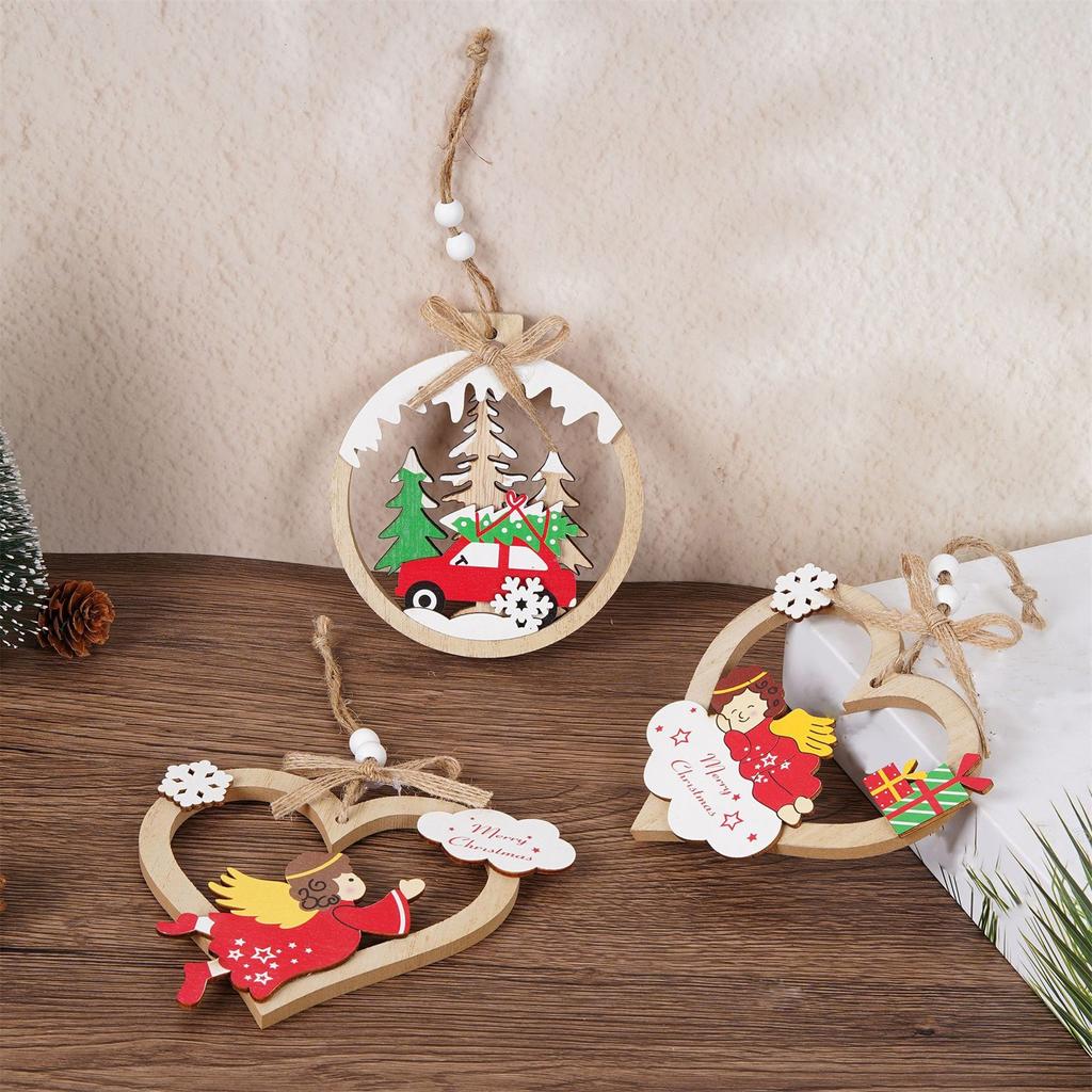 2D Christmas Snowman Decoration, Christmas Wooden Ornaments, Holiday Home Decorations