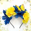 Butterfly Design Flowers Headband Handmade Rose Flower Crown  For Women Girl