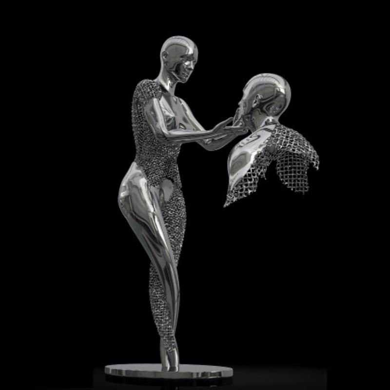 Металлическая фигура, статуэтка, художественный постер, подвесная картина, современное украшение для дома, бескаркасная картина на холсте, сердечник для распыления краски