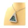 Stones and Minerals. Raw Paraiba Apatite Necklace. Triangle Model.