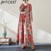 Женские новые праздничные платья больших размеров с цветочным принтом и круглым вырезом, винтажные длинные хлопковые льняные платья