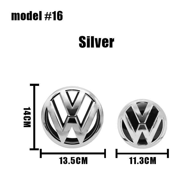 For VOLKSWAGEN VW 2Pcs VW Golf 7.5 ABS Car Logo Cover Front Grille Badge Rear Trunk Emblem Sticker Accessories For Volkswagen Go