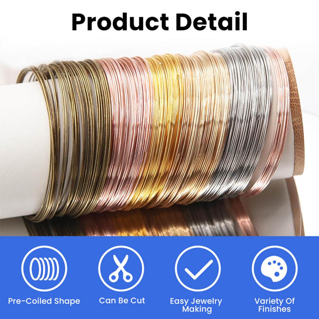 1Roll Metal Wire Memory Steel Wire for Jewelry Making DIY Beading Bracelet Earrings Findings Bangle Necklace Accessories