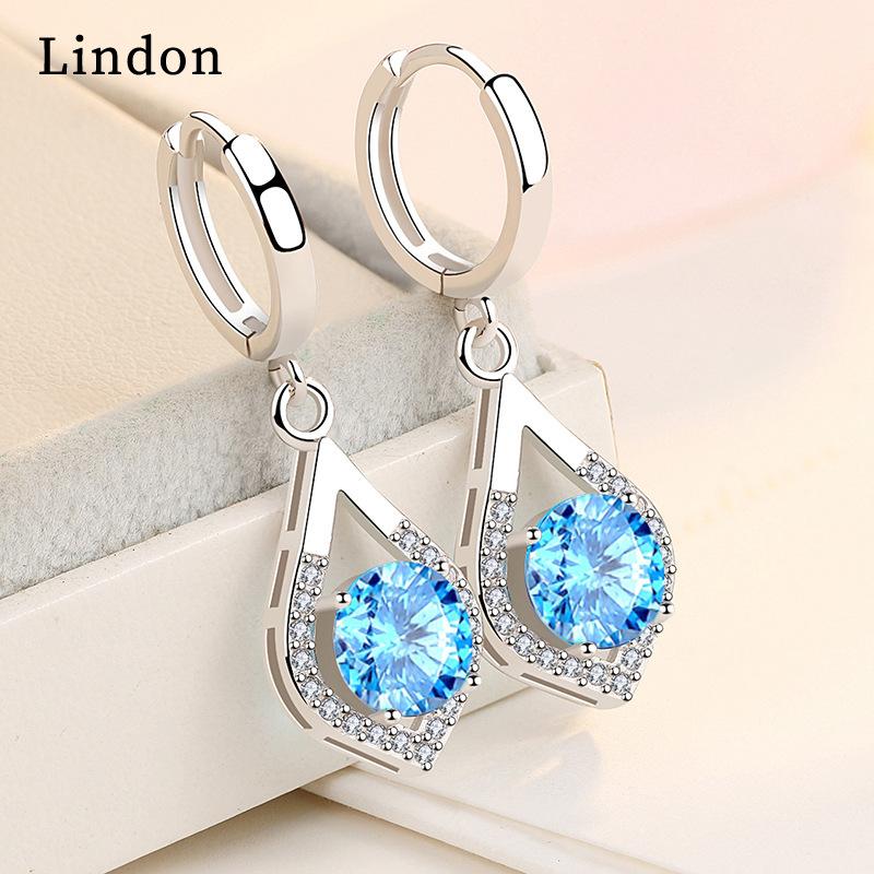 Серьги-капли Lindon из медного сплава с цирконом, серьги-капли для женщин, подарки на свадьбу