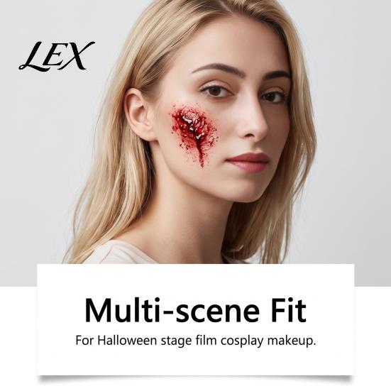 Non Sticky Liquid Blood Halloween Fake Blood, Realistic Coagulated Gel/Spray/Paint, Special Dress Up Supplies Effect Makeup Prop for Zombie