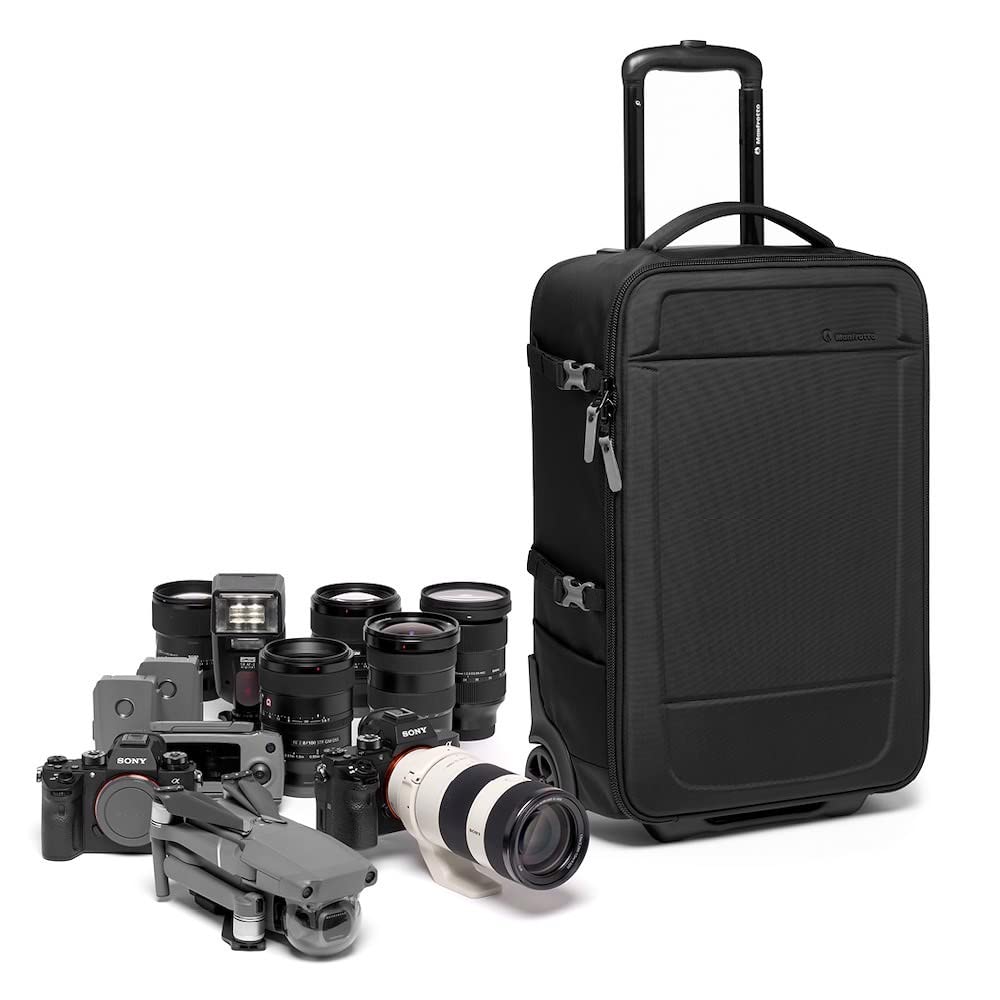 Сумка на колесах Manfrotto Advanced Roller Bag III Camera Roller Bag совместима с международным багажом. Может вмещать 15-дюймовый ноутбук, ПК, ручную кладь MB.