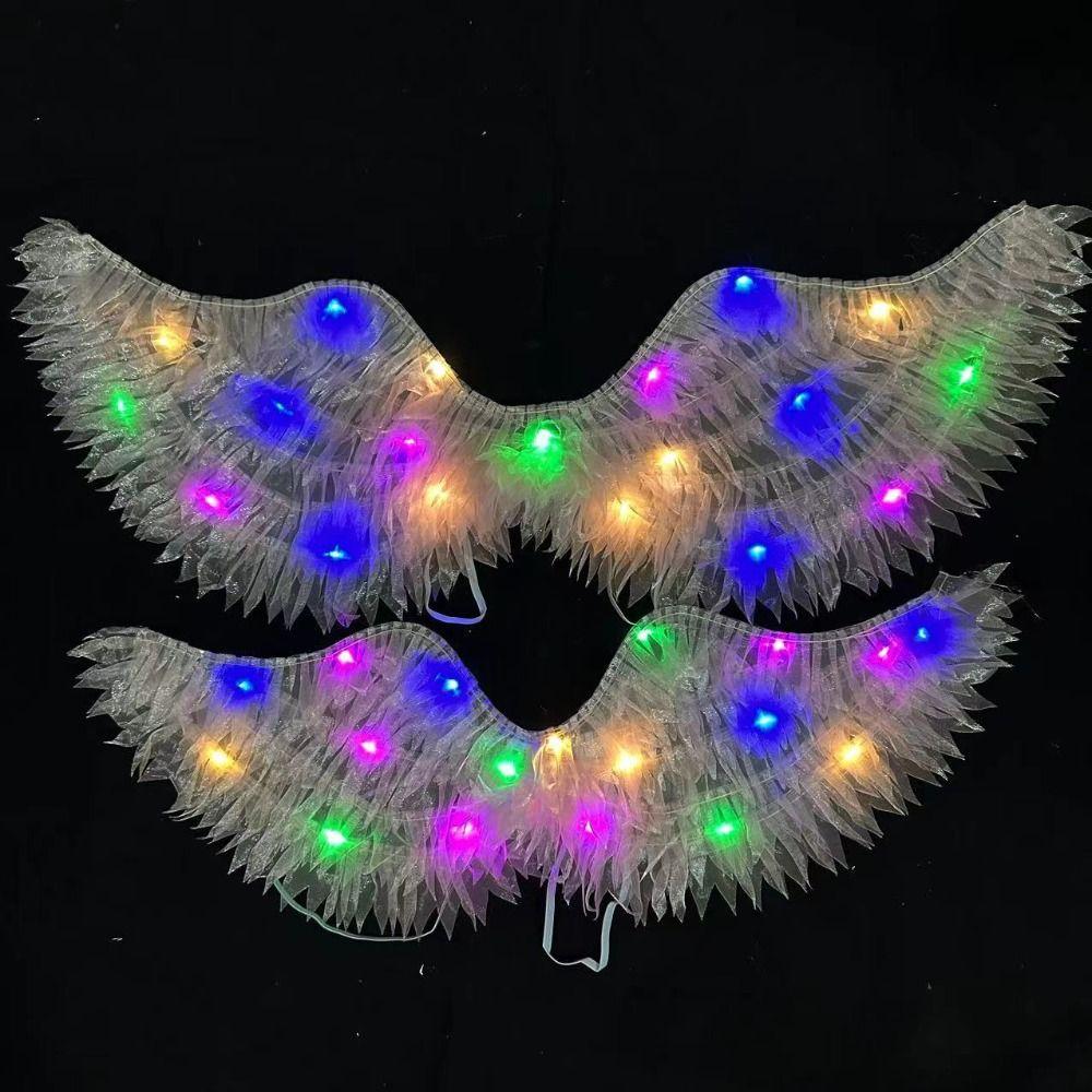 Ручная работа крыло бабочки перо интересная фея летающая игрушка светодиодные светящиеся крылья ангела Рождество