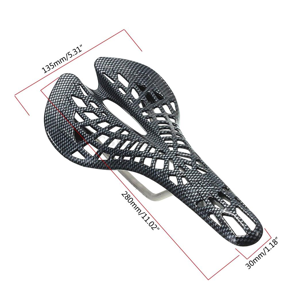Mountain Road Bike Seat Saddle Adjustable Carbon Fiber Bike Seat Shock Absorbing Bike Saddle for Road and Mountain Bike