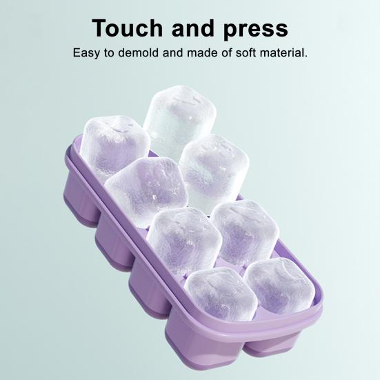 Силиконовая форма для кубиков льда, не содержащая бисфенол-А, гибкий лоток для льда, легко снимаемый, штабелируемый, для приготовления кубиков льда для коктейлей, кофейных напитков