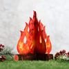 Halloween Campfire Centerpiece Artificial Fire Flame 3D Decorative Cardboard Fire Party Decoration