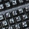 Прозрачные колпачки для клавиш из поликарбоната с рисунком под карбон, 132 клавиши, OEM-высота, боковая печать, прозрачные колпачки для механической игровой клавиатуры