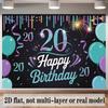 Фон для вечеринки С Днем Рождения 20 лет 20-летие Плоский Фон для Фотобудки Декор для Дня Рождения