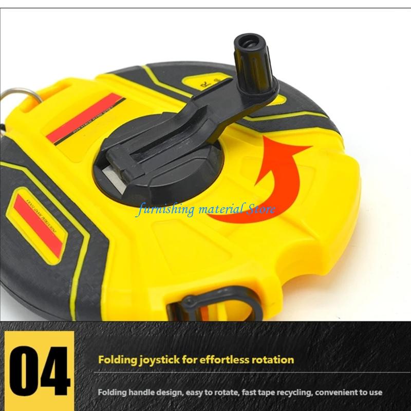 Y5GD Professional Fiberglass Tape Measure 100FT/30M, 164FT/50M for Various Work