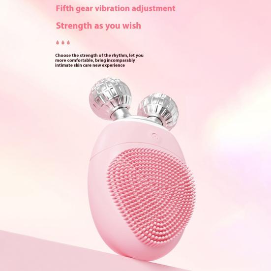 Face Roller Facial Cleansing Brush 5 Modes Adjustable IP67 Waterproof Compact Design Portable Electric Facial Massage Tool