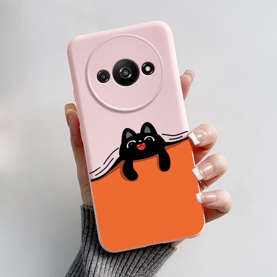 Чехол для телефона Xiaomi Redmi A3 Чехол-футляр Redmi A3 глобальная версия Чехол Мягкий силикон Redmi A3 A 3 RedmiA3 Funda Чехол-кармашек
