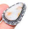 Радужный Лунный Камень Ручной Работы Ювелирное Изделие из Стерлингового Серебра 925 Пробы Кольцо Размер 10 L0B89