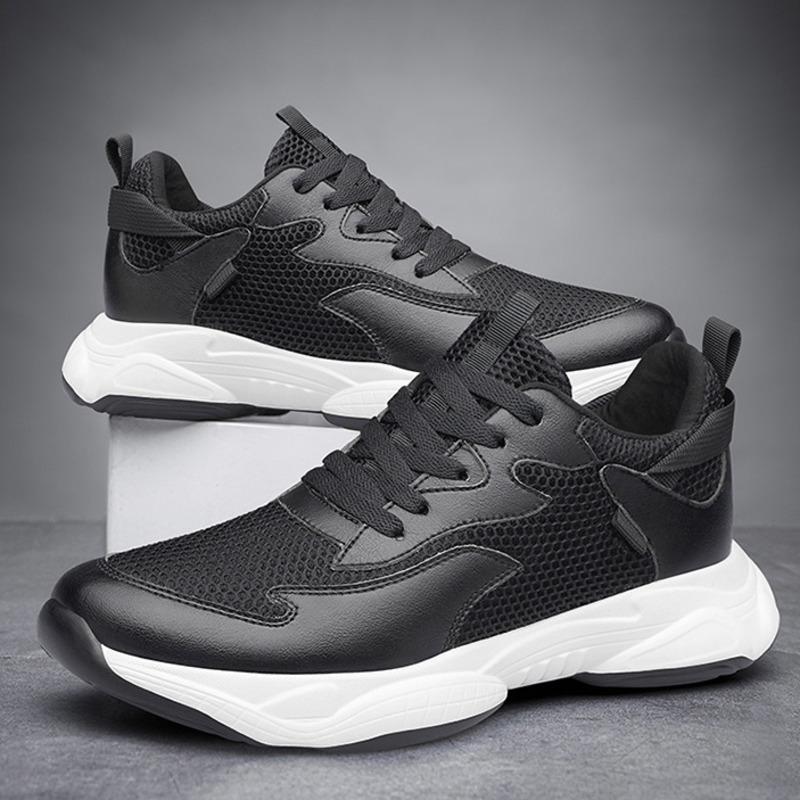 Мужские кроссовки, увеличивающие рост, скрытая сетка, дышащая, повседневная обувь для мужчин, увеличивающая рост на 6–8 см