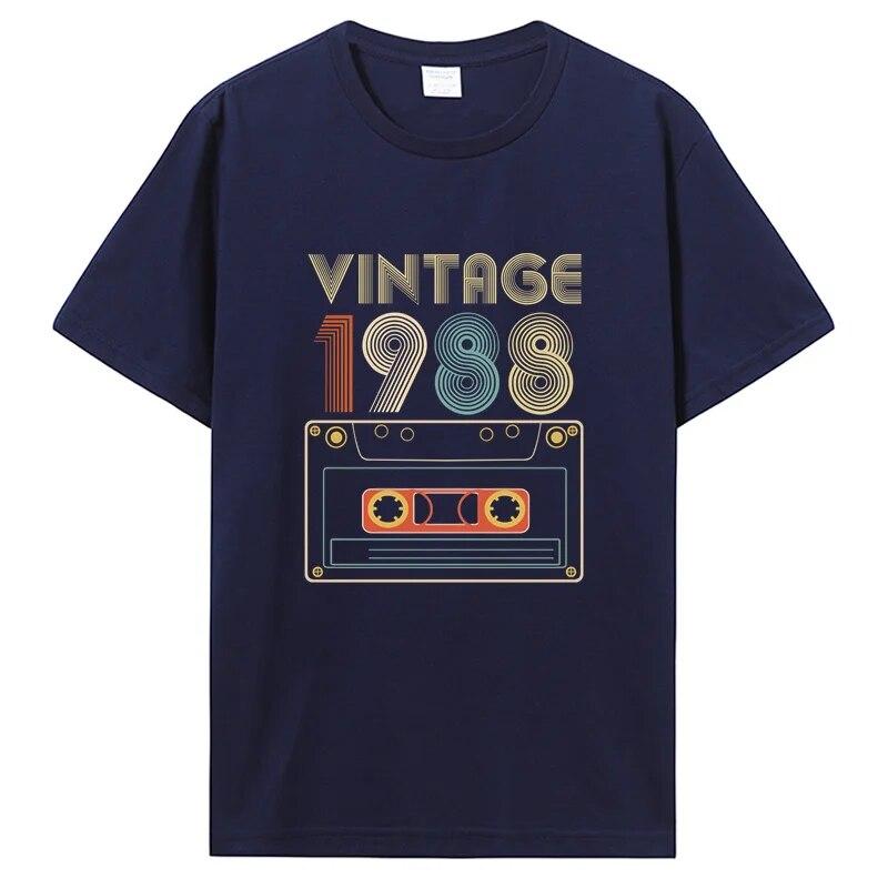 Винтажная футболка с микстейпом в стиле ретро Best Of 1988, футболка с кассетой на день рождения для женщин, футболка для папы и матери, уличная одежда