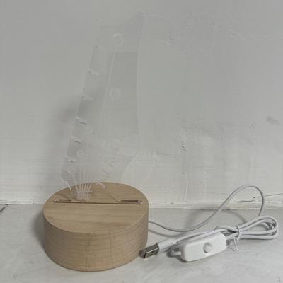 Подсветка Держатель для медиаторов Светодиодный Дисплей для хранения Практичный Вмещает 6 медиаторов с деревянным основанием
