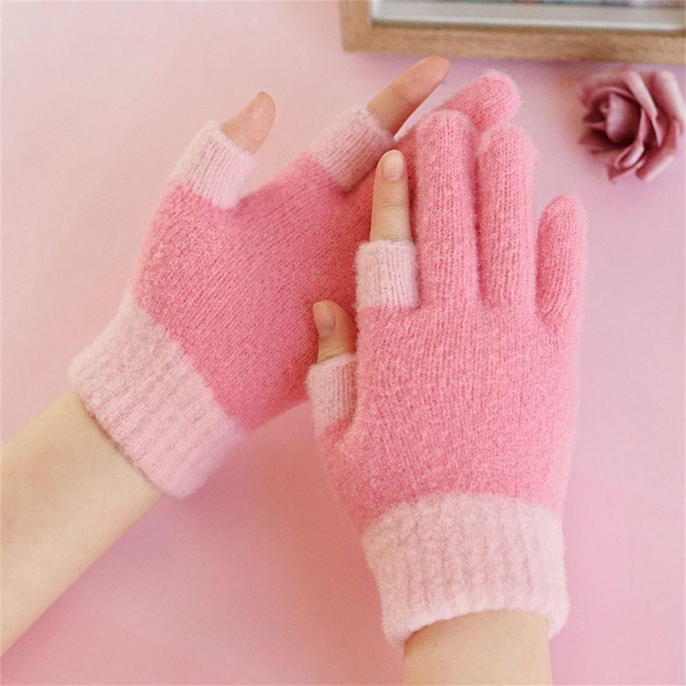 Fashion Men Women Elastic Touch Screen Gloves Thick Warm Mittens Arm Warmers Plus Velvet