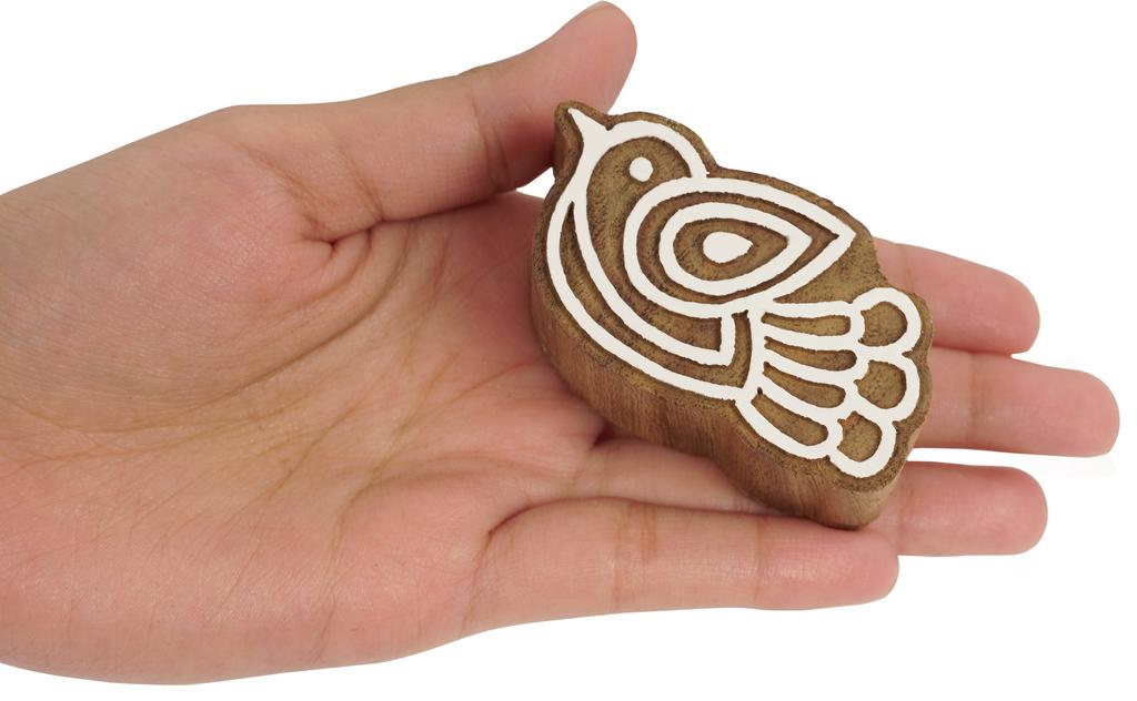 IBA Indianbeautifulart Текстильный печатный блок с птицей, резной деревянный штамп ручной работы, деревянный блок для печати, текстильные штампы для ткани, керамики