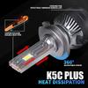 DAWN KNIGHT 140W K5C PLUS H7 H11 H1 H4 Светодиодная лампа для фар 4300K LED HB3 HB4 Двойная медная трубка Светодиодный комплект для автомобиля 12V 2 шт.