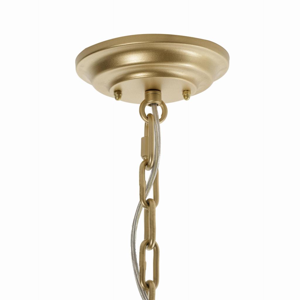 CLASSY PLUS Gold WHITE Chandelier - wide