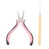 Hair Extension Hook Needle 3 Hole Pliers Set Stainless Steel Hair Extension Wig Tools