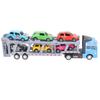 Transport Car Carrier Truck Toy with 6 Small Car for Kids Pull Back Detachable Interactive Toy Carrier Truck