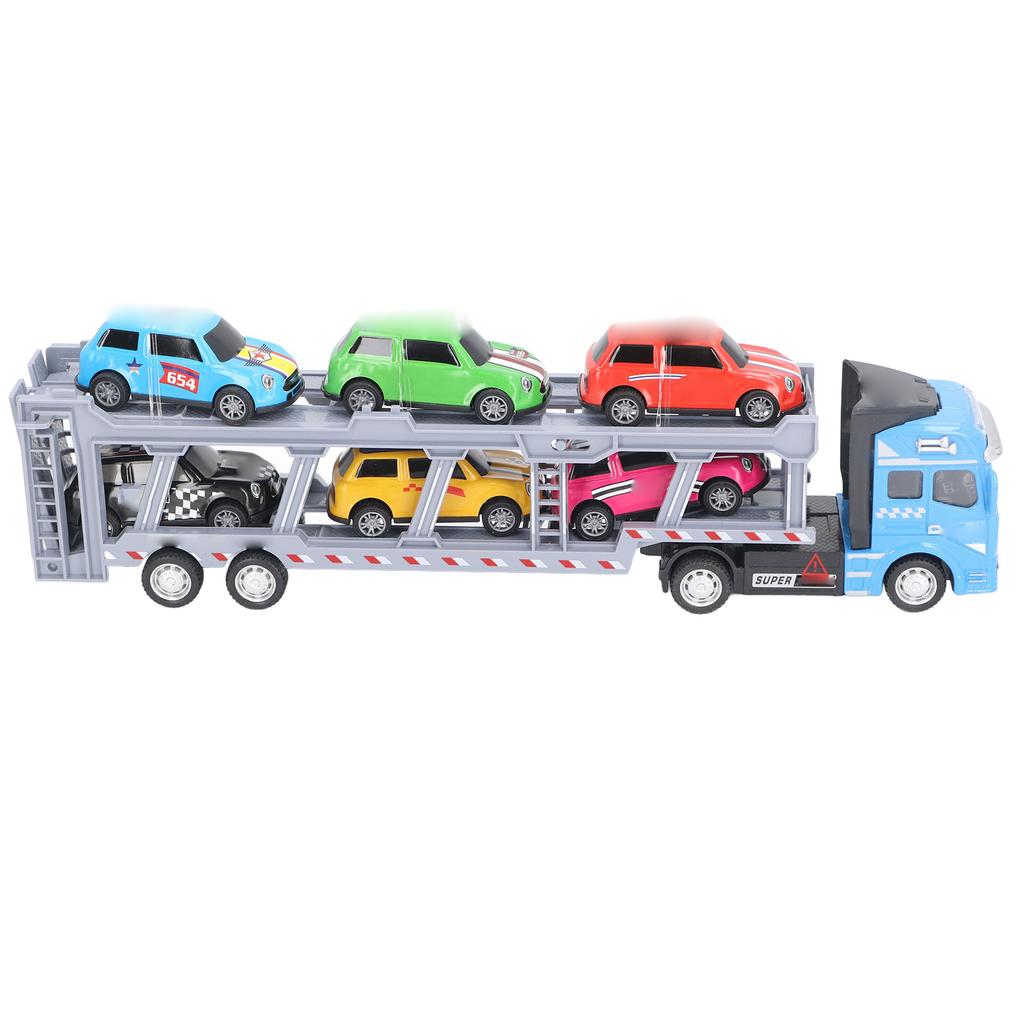 Transport Car Carrier Truck Toy with 6 Small Car for Kids Pull Back Detachable Interactive Toy Carrier Truck