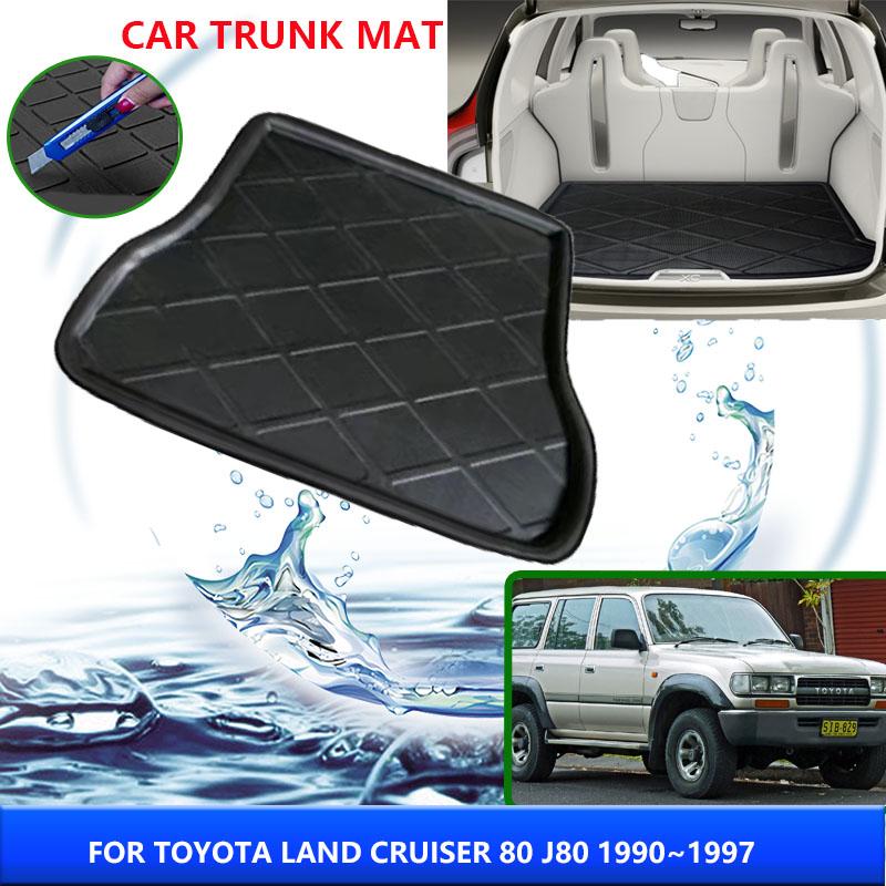 Коврик в багажник для Toyota Land Cruiser 80 J80 FJ80 LC80 Lexus LX 450 1997~1990, устойчивый к высоким температурам, внутренняя подкладка для хранения