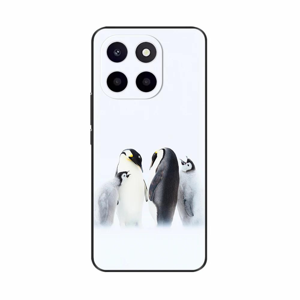 Чехол для Honor X6c Милый ТПУ Силиконовый Чехол для Телефона Для Honor X6c Задняя Крышка HonorX6c X 6C С Принтом Цветов Мягкий Силикон Coque Fundas