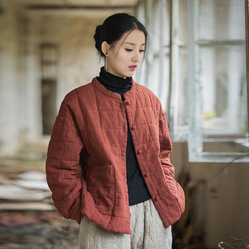 Johnature Женские зимние пальто с длинным рукавом и теплыми карманами на пуговицах