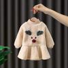 Платье-свитер принцессы в корейском стиле для девочек - плюшевый зимний/осенний новогодний наряд для малышей и малышей
