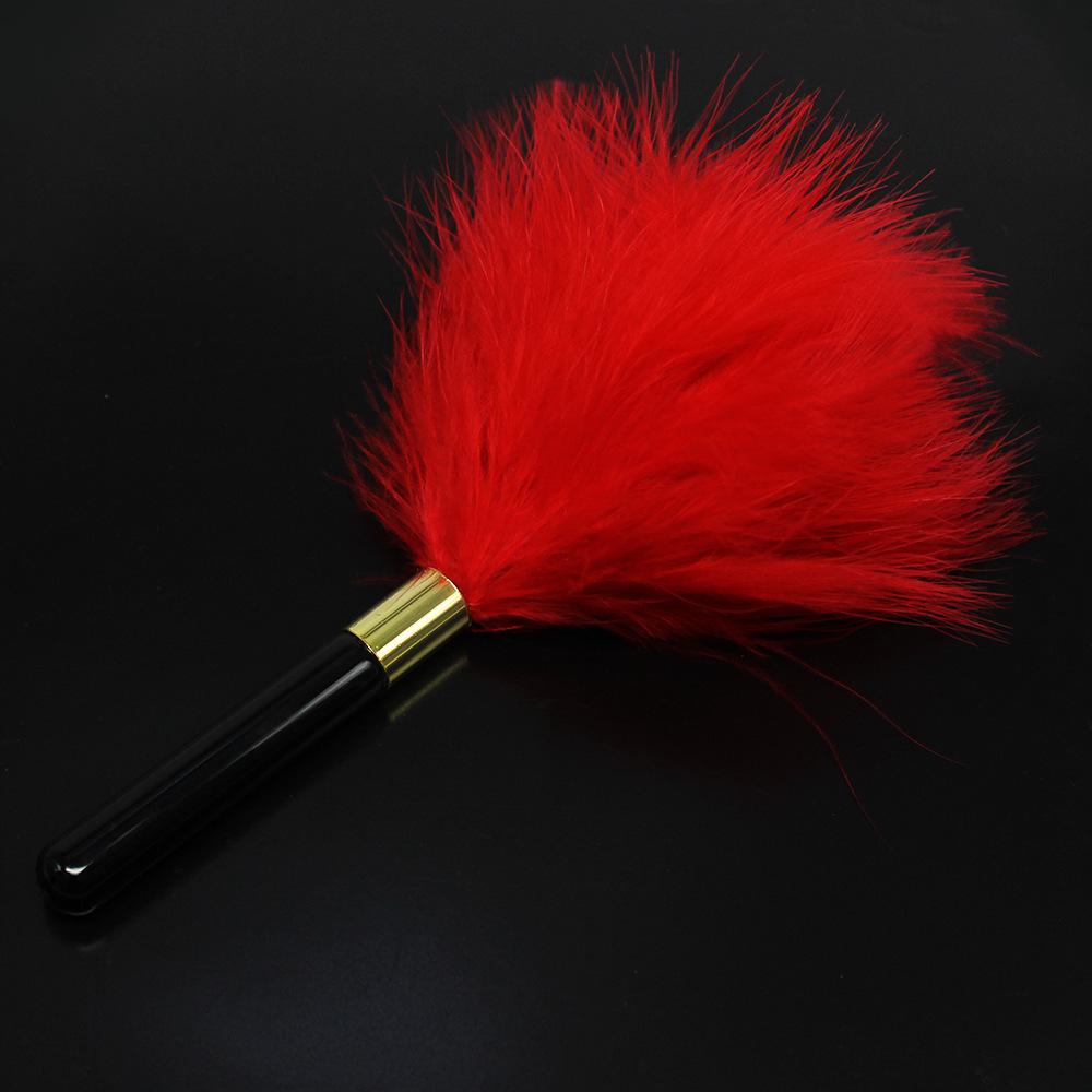 Candiway Sexy Soft Flirting Feather Tickler Special Metal Handle BDSM Erotic Adult Sex Toys For Couples