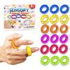 18 Pcs Fidget Sensory Rings Set – Stress Relief Anxiety Rings for Kids & Adults, Soft and Stretchy, Ideal for ADHD, Autism, Focus & Calming Therapy