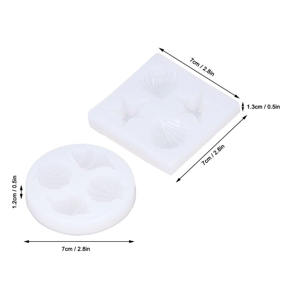 2pcs Transparent Seashell Silicone Mould Seashell Resin Casting Mould Pendant Making