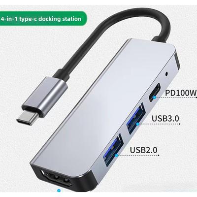 USB C Hub 4 в 1 многопортовый адаптер для MacBook iPad Huawei ноутбук с портом Type C HDMI USB 3.0 SD TF кард-ридер